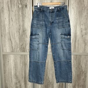 Reformation Jeans Size 29 Mckenna MidRise Slouch Cargo Jeans in Seneca